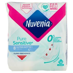 Nuvenia Pure Sensitive Ultra Notte+ con Ali 8 pz
