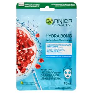 Garnier SkinActive Hydra Bomb Maschera Viso in Tessuto Super Idratante Energizzante al Melograno
