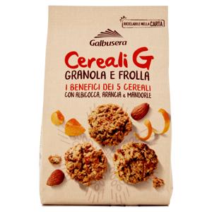 Galbusera Cereali G Granola e Frolla con Albicocca, Arancia e Mandorle 300 g