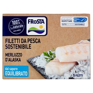 Frosta Filetti da Pesca Sostenibile Merluzzo d'Alaska 5 Filetti 340 g