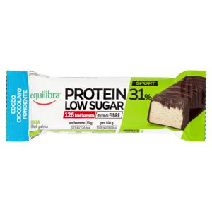 equilibra Sport Protein 31% Low Sugar Cocco Cioccolato Fondente 35 g