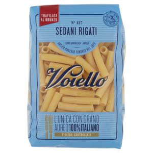 Voiello Pasta I Sedani Rigati N°127 grano Aureo 100% italiano Trafilata bronzo 500g