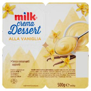 Milk crema Dessert alla Vaniglia 4 x 125 g
