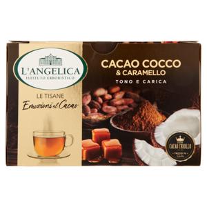 L'Angelica Le Tisane Emozioni al Cacao Cacao Cocco & Caramello Tono e Carica 15 Filtri 30 g