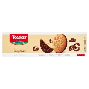 Loacker Biscuits Snowflakes Biscotti con cioccolato al latte 100% alpino decorati 120g