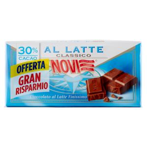 Novi 30% Cacao al Latte Classico Cioccolato al Latte Finissimo 3 x 100 g