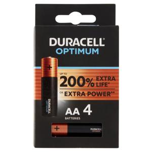 Duracell Optimum AA Batterie Stilo Alcaline 1.5 V LR06 MX1500 confezione da 4 Pile Duracell