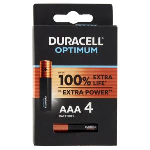 Duracell Optimum AAA Batterie Stilo Alcaline 1.5 V LR03 MX2400 confezione da 4 Pile Duracell