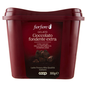Gelato Cioccolato fondente extra con Cacao della Repubblica Dominicana 300 g