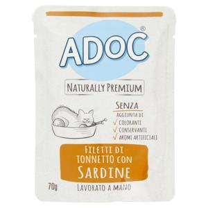 ADoC Naturally Premium Filetti di Tonnetto con Sardine 70 g