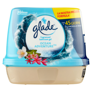 Glade Gel Bagno, Profumatore per Ambienti, Fragranza Ocean Adventure 180g