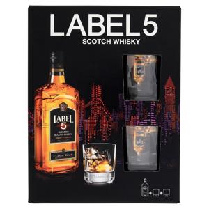 Label 5 Blended Scotch Whisky 70 cl + 2 Bicchieri