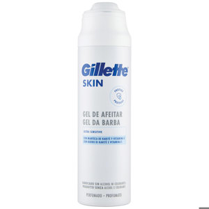 Gillette Gel da Barba da Uomo Skin Ultra Sensitive con Burro di Karité e Vitamina E, 200 ml