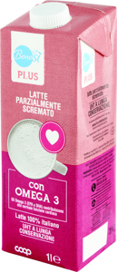 Plus Latte Parzialmente Scremato con Omega 3 UHT a Lunga Conservazione 1 l