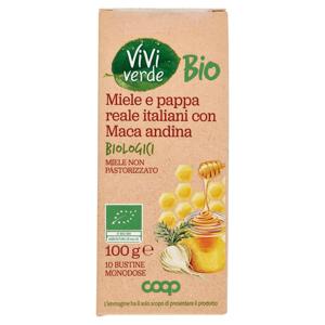 Miele e pappa reale italiani con Maca andina Biologici 10 Bustine Monodose 100 g