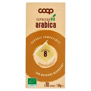 Espresso Bio arabica 10 Capsule Compatibili con Macchine Nespresso* 50 g