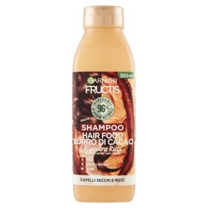 Garnier Fructis Shampoo Hairfood Burro di Cacao, per capelli secchi e ricci 350 ml