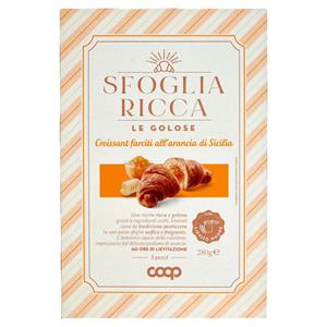 Sfoglia Ricca - Le Golose Croissant farciti all'arancia di Sicilia 5 x 56 g