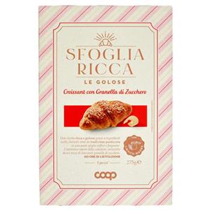 Sfoglia Ricca - Le Golose Croissant con Granella di Zucchero 5 x 55 g