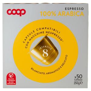 Espresso 100% Arabica 50 Capsule Compatibili con Macchine Nespresso* 250 g