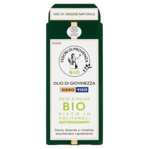 Tesori di Provenza Siero Viso Anti-età con Olio d'Oliva Biologico, Ricco in Polifenoli, 30 ml