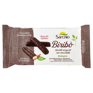 Sarchio Biribò biscotti ricoperti con cioccolato fondente Biologico 130 g