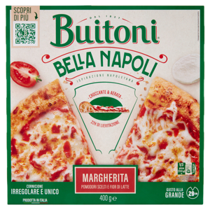 BUITONI Bella Napoli Margherita Pizza surgelata con Pomodoro e Fiordilatte (1 pizza) 400 g