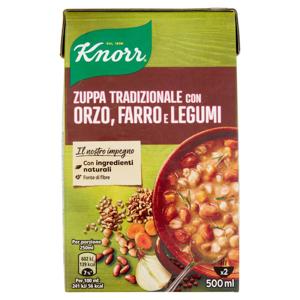 Knorr Zuppa Tradizionale con Orzo, Farro e Legumi 50 cl