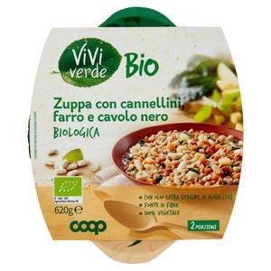 Zuppa con cannellini, farro e cavolo nero Biologica 620 g