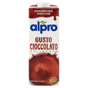  alpro Cioccolato, Bevanda alla Soia, 100% vegetale con vitamine B2, B12, D 1 Litro.