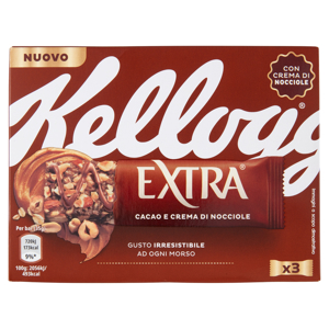 Kellogg's Extra Cacao e Crema di Nocciole 3 x 35 g