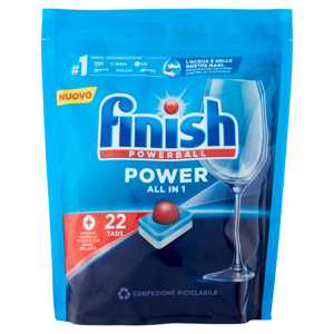 Finish Power All in One Regular pastiglie Lavastoviglie 22 lavaggi 352 gr