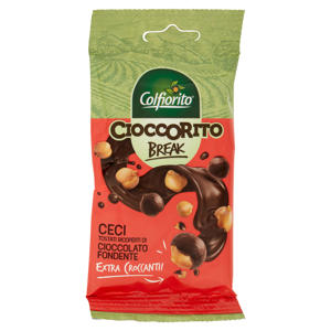 Colfiorito Cioccorito Break Ceci Tostati Ricoperti di Cioccolato Fondente 25 g