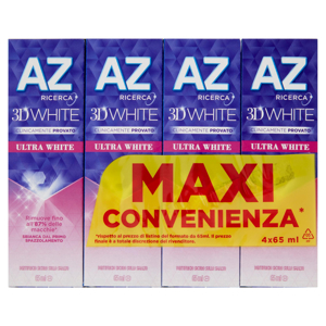 AZ Dentifricio 3D White Ultra White 4x65 ml