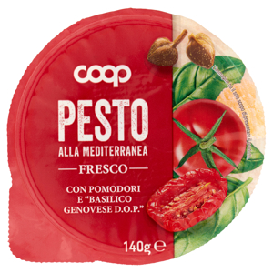 Pesto alla Mediterranea Fresco con Pomodori e "Basilico Genovese D.O.P." 140 g