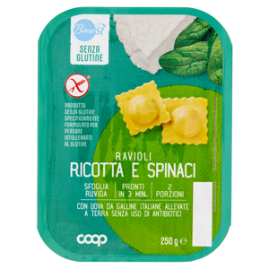 Senza Glutine Ravioli Ricotta e Spinaci 250 g