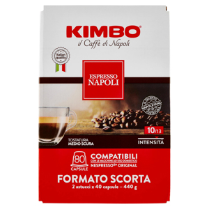 Kimbo Espresso Napoli Capsule Compatibili con le Macchine Nespresso* 2 x 220 g