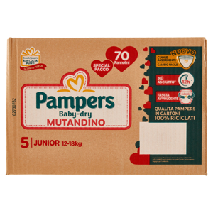 Pampers Baby-dry Mutandino Junior 70 pz