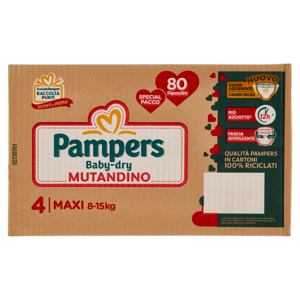 Pampers Baby-dry Mutandino Maxi 80 pz