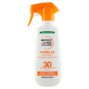 Garnier Ambre Solaire Spray Protettivo SPF 30, Protezione Alta, Idratazione 24H, 270 ml
