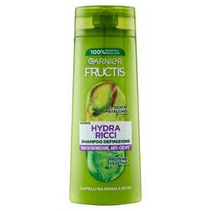 Garnier Fructis Shampoo Hydra Ricci, shampoo definizione per capelli da mossi a ricci, 250 ml
