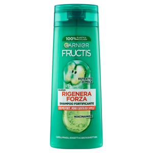 Garnier Fructis Shampoo Rigenera Forza, shampoo fortificante per capelli fragili, 250 ml