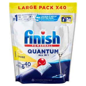 Finish Quantum All In One Lemon pastiglie lavastoviglie 40 lavaggi 416 g