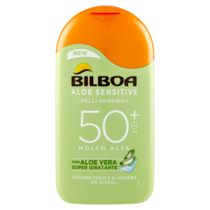 Bilboa Aloe Sensitive Pelli Sensibili 50¿ Molto Alta con Aloe Vera 200 ml