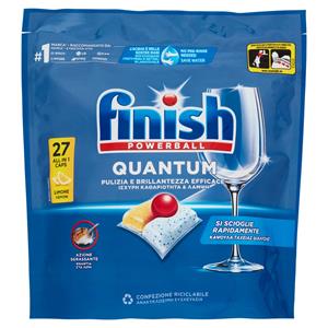 Finish Quantum All In One Lemon pastiglie lavastoviglie 27 lavaggi 280,8 g