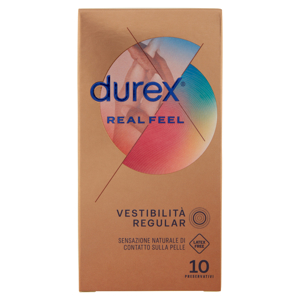 Durex Preservativi Real Feel Senza Lattice, 10 Profilattici