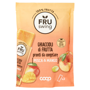 Fru swing Ghiaccioli di Frutta pronti da congelare Pesca & Mango 5 x 50 g