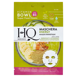 HQ Ingredients Maschera Energy te Matcha - Mela - Cetriolo - Banana