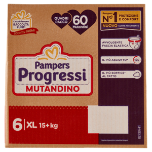 Pampers Progressi Mutandino XL 60 pz