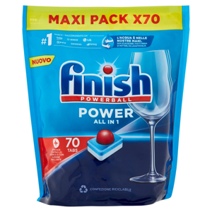 Finish Power All in One Regular pastiglie lavastoviglie 70 lavaggi 1120 gr